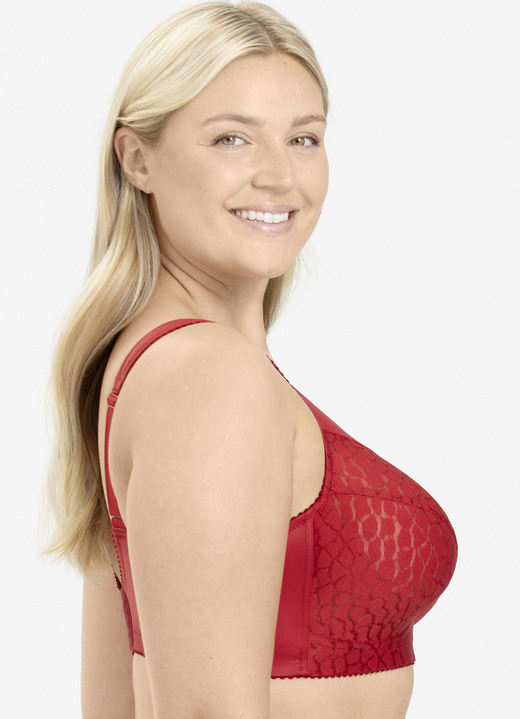 Soft-BH - Miss Mary BH mit strukturierten Cups, in Größe 080 bis 110, in Cup F, in Farbe WEISS Ansicht 4