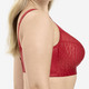 Soft-BH - Miss Mary BH mit strukturierten Cups, in Größe 080 bis 110, in Cup E, in Farbe WEISS – Farbe ROT – Ansicht 2