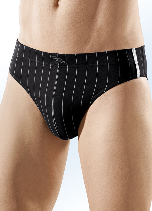 - Viererpack Slips, gestreift, in Größe 3XL (9) bis XXL (8), in Farbe 1X MARINE, 1X SCHWARZ, 1X JEANSBLAU, 1X BORDEAUX Ansicht 2