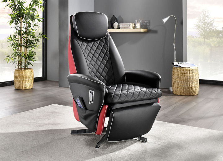 TV-Sessel / Relax-Sessel - Massagesessel mit Wärmefunktion, in Farbe GRAU Ansicht 4