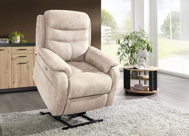 TV-Sessel / Relax-Sessel - Elektrisch verstellbarer TV-Sessel mit Motor und Aufstehhilfe, in Farbe BLAU-GRAU Ansicht 6