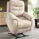 TV-Sessel / Relax-Sessel - Elektrisch verstellbarer TV-Sessel mit Motor und Aufstehhilfe, in Farbe BLAU-GRAU – Farbe BEIGE – Ansicht 2
