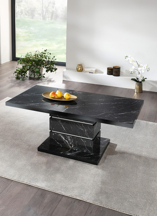 Couchtische - Eleganter Couchtisch mit Marmor-Optik, in Farbe MARMOR-GRAU