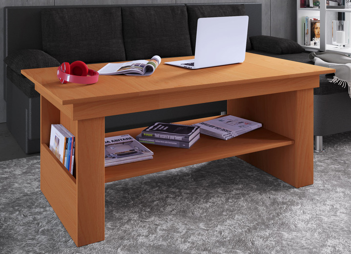 Couchtische - Couchtisch auch höhenverstell- und ausziehbar, in Farbe EICHE, in Ausführung Mit fester Platte Ansicht 4