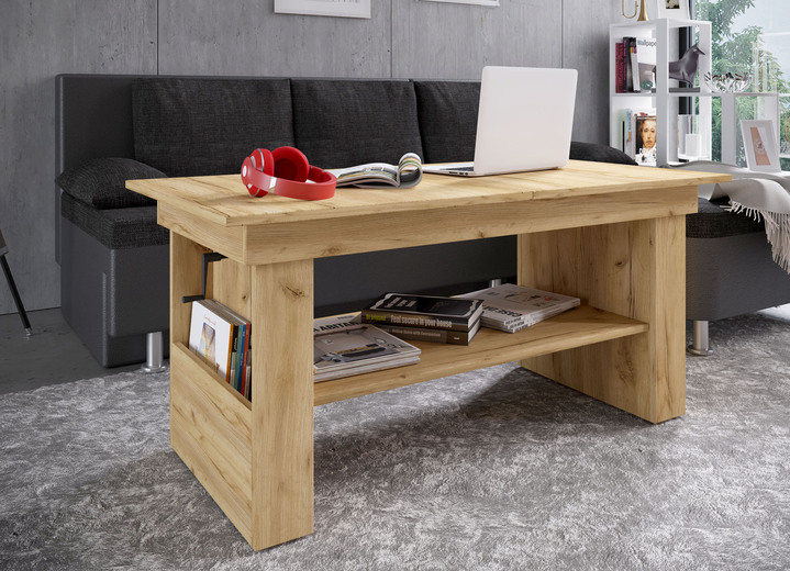 Couchtische - Couchtisch auch höhenverstell- und ausziehbar, in Farbe EICHE, in Ausführung Mit fester Platte Ansicht 6