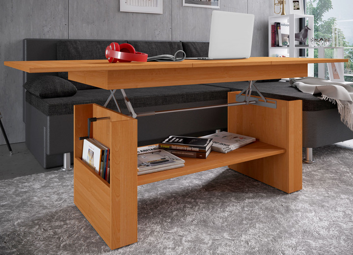 Couchtische - Couchtisch auch höhenverstell- und ausziehbar, in Farbe EICHE, in Ausführung Mit fester Platte Ansicht 3