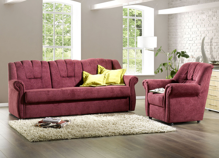 Polstergruppen - Frei im Raum aufstellbare Polstermöbel mit Federkernpolsterung, in Farbe BEIGE, in Ausführung Sessel Ansicht 4