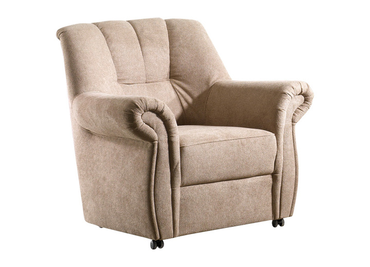 Polstergruppen - Frei im Raum aufstellbare Polstermöbel mit Federkernpolsterung, in Farbe BEIGE, in Ausführung Sessel Ansicht 1