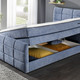 - Boxspringbett mit Bettkasten und Topper, in Farbe BLAU – Farbe BLAU – Ansicht 2