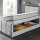 - Boxspringbett mit Bettkasten und Topper, in Farbe SILBER – Farbe SILBER – Ansicht 2