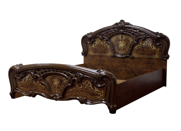 Schlafzimmermöbel mit Hochglanz-Oberfläche und aufwendiger Reliefzier