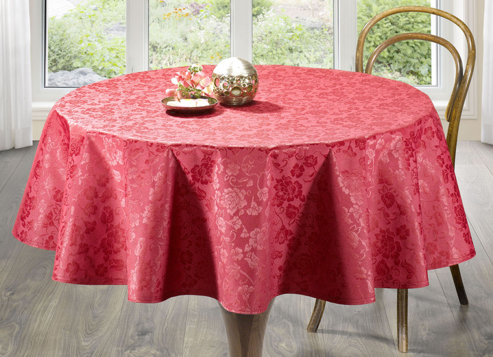 - Praktische Tischdekoration mit Acryl-Beschichtung, in Größe 110 (Läufer, 50/150 cm) bis 404 (2 Kissenbezüge, 40/ 40 cm), in Farbe BORDEAUX