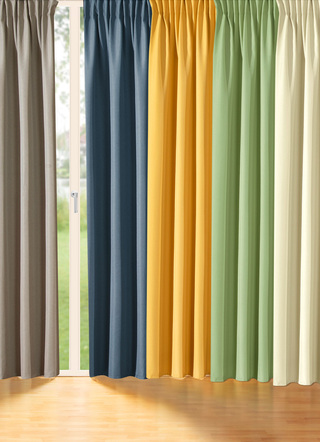 Klassisch - Thermo-Verdunkelungsschal mit Multifunktionsband, in Größe 365 (H145xB135 cm) bis 456 (H245xB135 cm), in Farbe GRAU – Farbe GRAU – Ansicht 