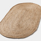 Modern - Handgeflochtene Teppiche aus 100% Jute, in Größe 118 (Brücke, 90x160 cm) bis 314 (Brücke, oval, 120x180 cm), in Farbe BEIGE