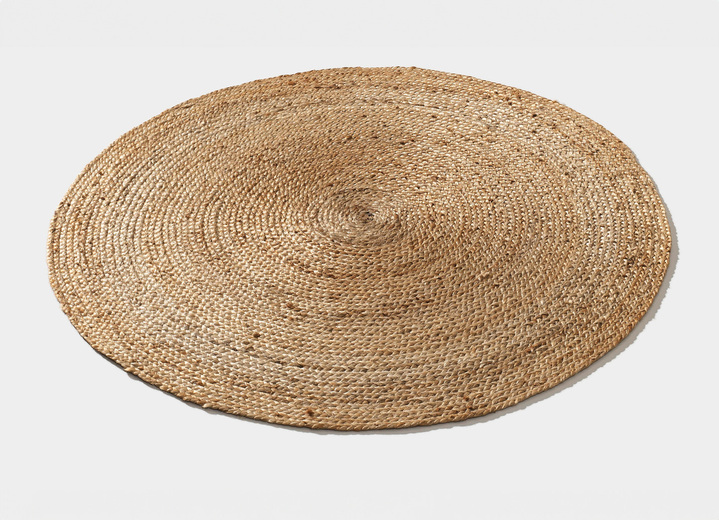 Modern - Handgeflochtene Teppiche aus 100% Jute, in Größe 118 (Brücke, 90x160 cm) bis 314 (Brücke, oval, 120x180 cm), in Farbe BEIGE Ansicht 2
