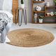 Modern - Handgeflochtene Teppiche aus 100% Jute, in Größe 118 (Brücke, 90x160 cm) bis 314 (Brücke, oval, 120x180 cm), in Farbe BEIGE