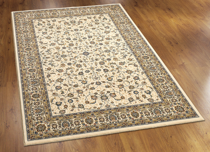 Klassisch - Orientalische Brücken und Teppiche mit filigranen Motiven, in Größe 111 (Brücke, 67x140 cm) bis 299 (Teppich, 300x390 cm), in Farbe CREME Ansicht 1