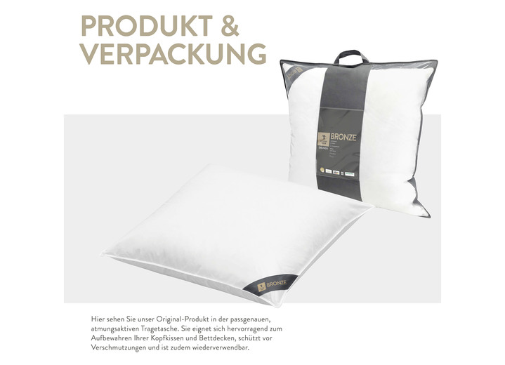 Bettwaren - In Deutschland hergestelltes Daunenprogramm aus dem Hause Spessarttraum Ansicht 30 Bettwaren - In Deutschland hergestelltes Daunenprogramm aus dem Hause Spessarttraum, in Größe 103 (135/200 cm) bis 121 (40/ 80 cm), in Farbe , in Ausführung Blue Kissen Ansicht 30