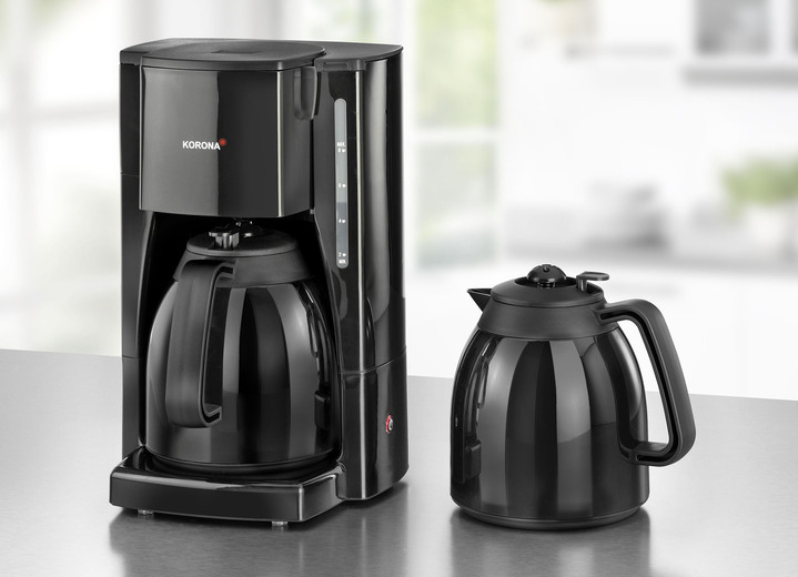 - Korona Thermo-Kaffeemaschine mit 2 Thermokannen, in Farbe SCHWARZ