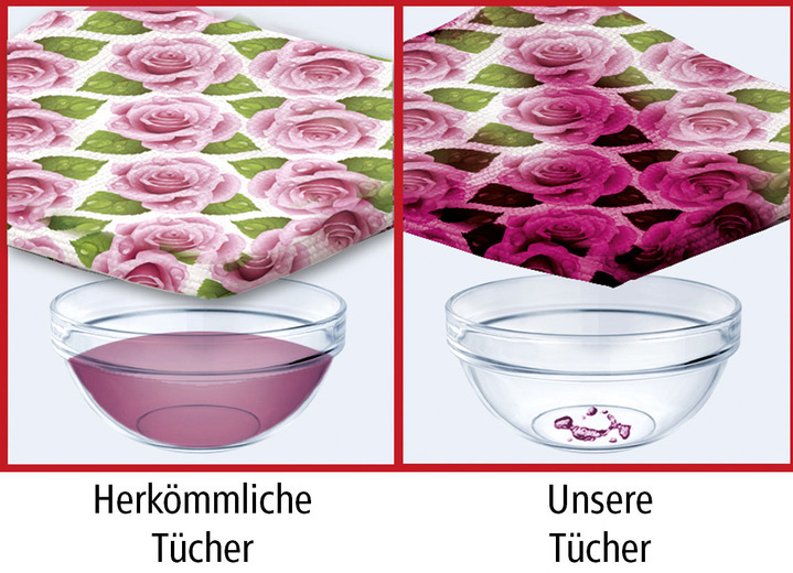 - Mikrofaser-Geschirrtücher, 10-teilig, in Farbe ROSEN Ansicht 2