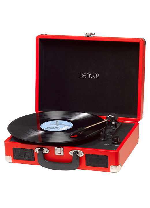 Nostalgiegeräte - Denver VPL-120 Koffer-Plattenspieler mit Digitalisierungsfunktion, in Farbe BLAU Ansicht 2