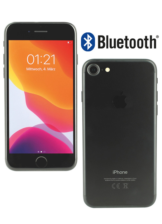 - Apple iPhone 7 mit 32 GB Speicher und Fingerabdruck-Sensor, in Farbe SCHWARZ Ansicht 1