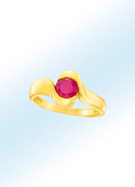 Ringe - Damenring mit echtem Rubin, in Größe 160 bis 220, in Farbe
