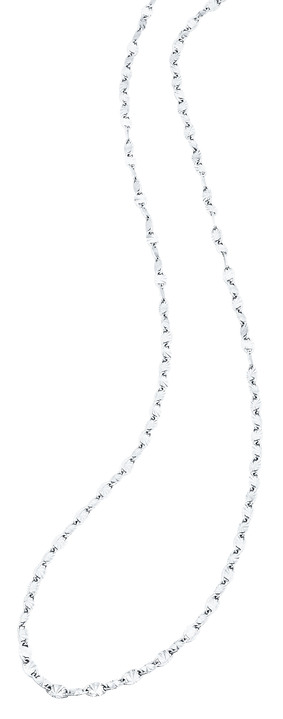 Halsketten - Schlichte Halskette in Weißgold, in Farbe  Ansicht 2