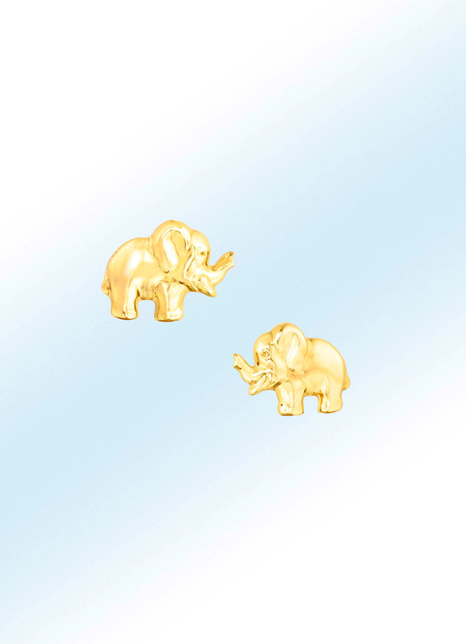 Ohrschmuck - Ohrstecker Elefanten, in Farbe
