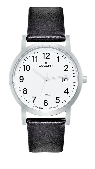 Quartzuhren - Herrenuhr mit Titangehäuse und Lederband, in Farbe  Ansicht 2