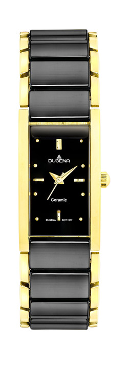 Stahlband / Metallband - Moderne „Dugena“-Quartz-Damenuhr Ansicht 2 Stahlband / Metallband - Moderne „Dugena“-Quartz-Damenuhr, in Farbe , in Ausführung goldfarben Ansicht 2