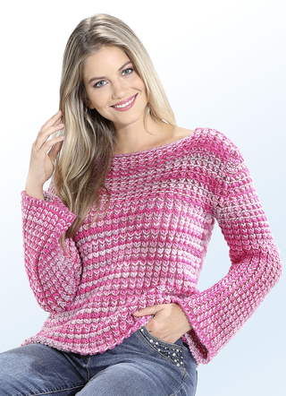 Pullover in Garnmix mit dekorativer Struktur und Glitzer allover