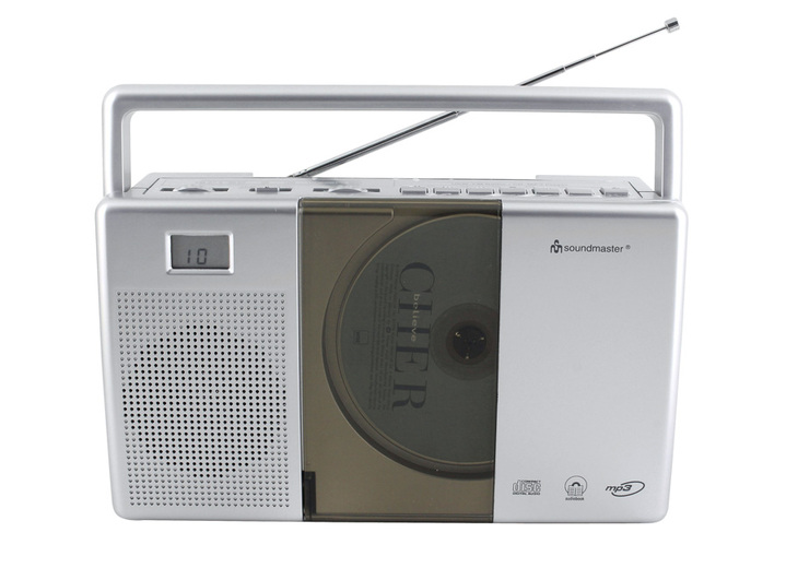 Musikanlagen - Soundmaster CD-Kofferradio RCD1185 Ansicht 3 Musikanlagen - Soundmaster CD-Kofferradio RCD1185, in Farbe SILBER Ansicht 3