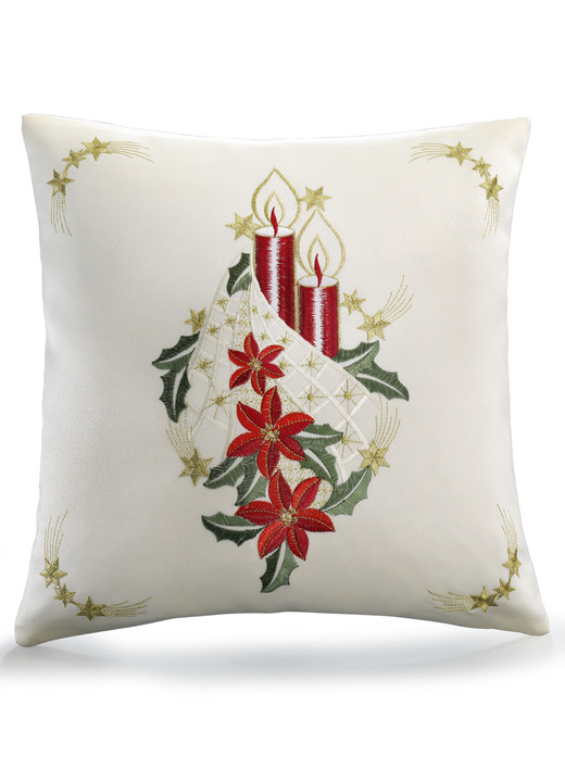 Tischdecken - Weihnachtliche Tisch- und Raumdekoration, in Größe 120 (2 Sterne, ø 20 cm) bis 404 (Kissenbezug, 40/40 cm), in Farbe SEKT Ansicht 3