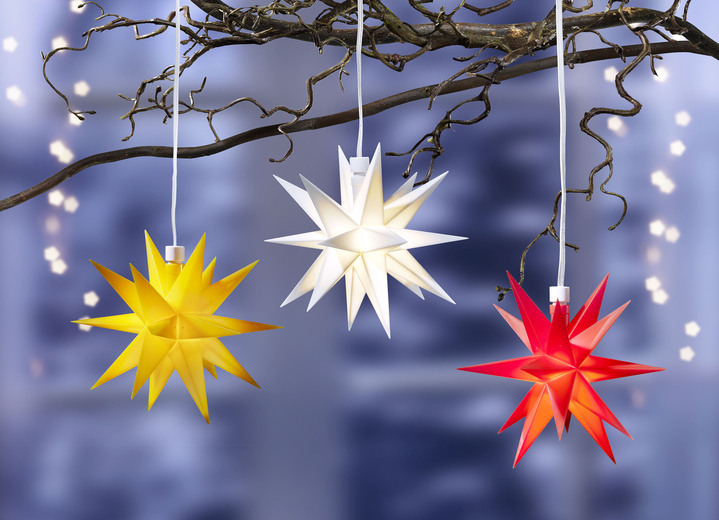 Weihnachten - Beleuchteter Stern, batteriebetrieben, aus dem Hause Sterntaler, in Farbe ROT, in Ausführung Stern