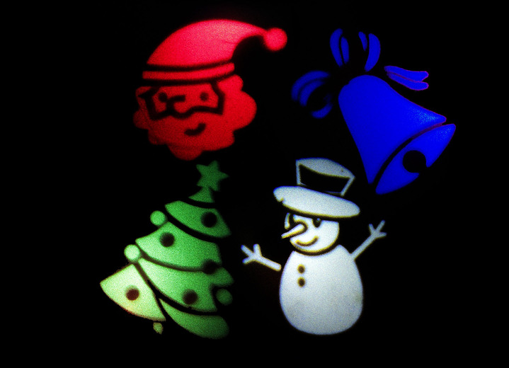 Weihnachtliche Dekorationen - Batteriebetriebene LED-Kerze mit Projektor, in Farbe WEISS Ansicht 2