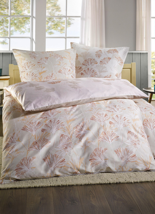 Bettwäschegarnituren - Feinbiber Bettwäschegarnitur aus dem Hause Biberna, in Größe 111 (40/80 cm + 135/200 cm) bis 115 (80/80 cm + 155/220 cm), in Farbe GRÜN Ansicht 4