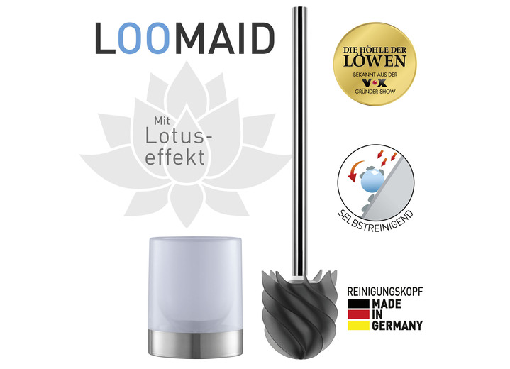 Reinigungshelfer & Reinigungsmittel - LOOMAID Silikon-WC-Bürste, in Farbe GRAU-SILBER Ansicht 1