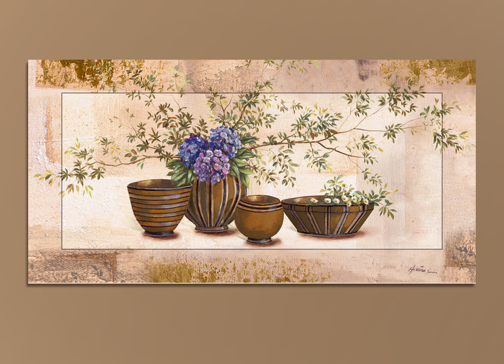 Blumen - Bild mit Unikatrahmen, in Farbe BRAUN-BEIGE Ansicht 1