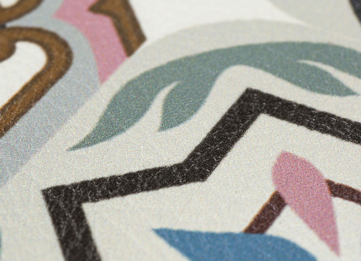 Läufer & Stufenmatten - Strapazierfähiger Küchenläufer und -teppich im Fliesen-Design, in Größe 110 (Küchenläufer, 50 x 150 cm) bis 164 (Küchenteppich, 120 x 170 cm), in Farbe BLAU-GRAU Ansicht 2