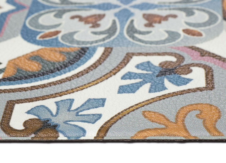 Läufer & Stufenmatten - Strapazierfähiger Küchenläufer und -teppich im Fliesen-Design, in Größe 110 (Küchenläufer, 50 x 150 cm) bis 164 (Küchenteppich, 120 x 170 cm), in Farbe BLAU-GRAU Ansicht 4