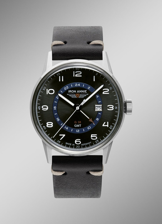 - Herrenuhr mit hochwertigem Schweizer Uhrenwerk, in Farbe