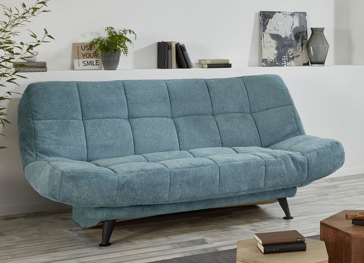 - Schlafsofa mit Armteil- und Rückenverstellung, in Farbe BLAU Ansicht 1