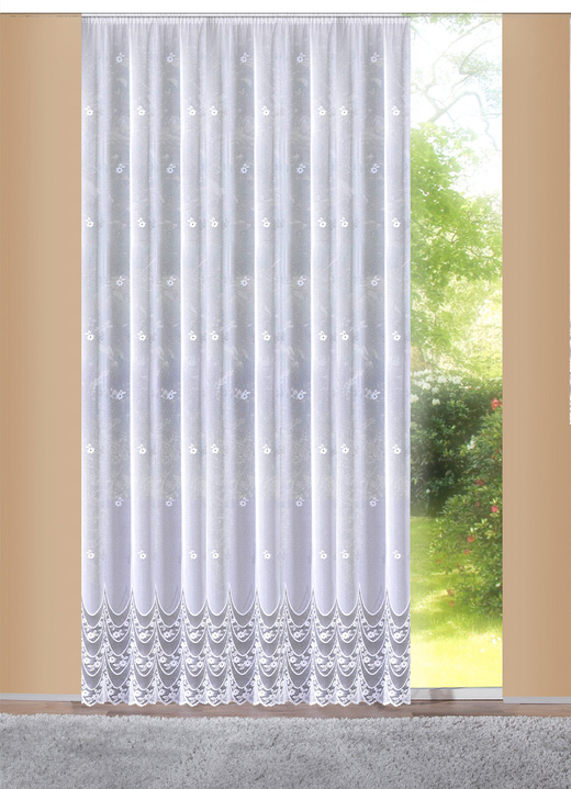 Klassisch - Wunderschöner Langstore mit Universalschienenband, in Größe 236 (H225xB300 cm) bis 298 (H245xB600 cm), in Farbe WEIß Ansicht 1