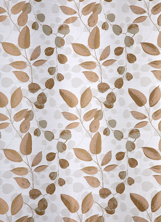 - Hochwertige Übergardine mit Universalschienenband, in Größe 364 (H150xB135 cm) bis 899 (1 Raffhalter, 80 cm), in Farbe TERRA Ansicht 3