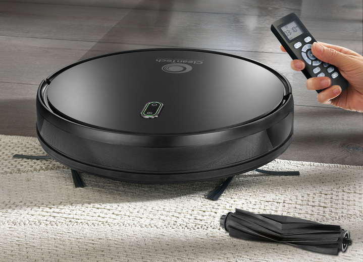 - Saug- und Wischroboter mit integriertem Wasserreinigungssystem und Haustierbürste, in Farbe SCHWARZ Ansicht 3