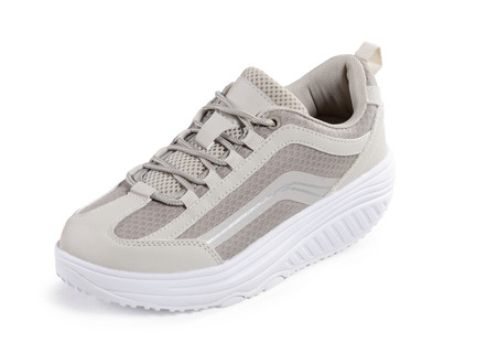 Gesundheitsschuhe - Aerosoft-Walker-Schnürschuhe mit auswechselbarer Weichschaum-Einlegesohle, in Größe 037 bis 045, in Farbe BEERE – Farbe BEIGE – Ansicht 