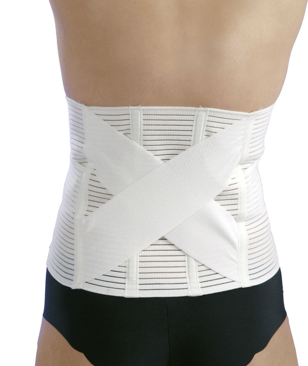 Gesunder Rücken - Orthopädischer Bauch- und Rückenstützgürtel mit Outlast, in Größe 001 bis 002, in Farbe WEISS Ansicht 1
