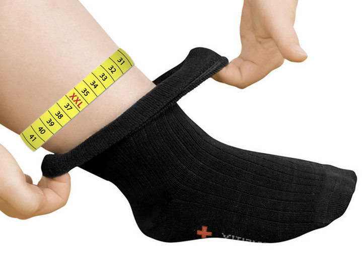 Gesundheitsstrümpfe - BIG-Sensitiv-Socken von Fußgut, in Größe L (35–38) bis XXL (43–46), in Farbe SCHWARZ Ansicht 1