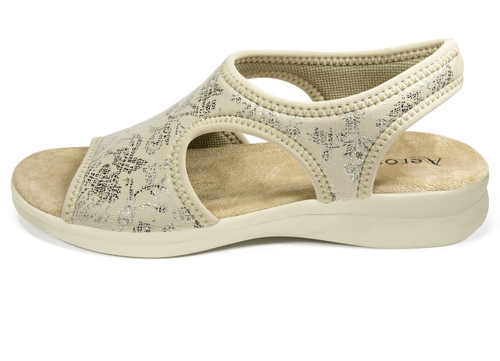 Gesundheitsschuhe - Sandalette von Aerosoft in Weite G–H, in Größe 036 bis 042, in Farbe BEIGE, in Ausführung mit elastischem Einschlupf Ansicht 1